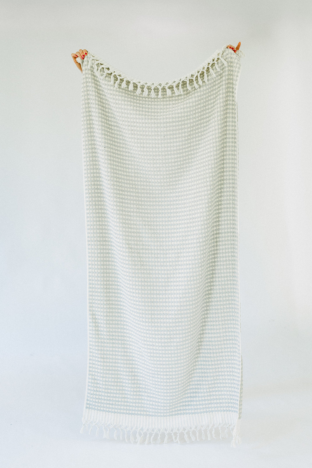 Grey Pom Pom Cloud Towel