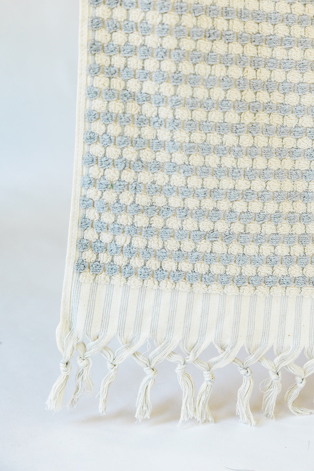 Grey Pom Pom Cloud Towel