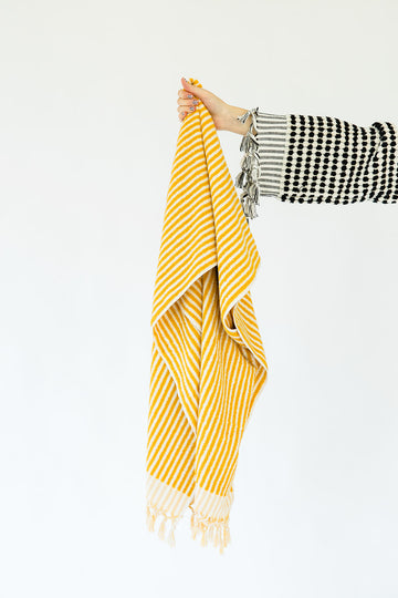 Yellow Striped Cloud Towel