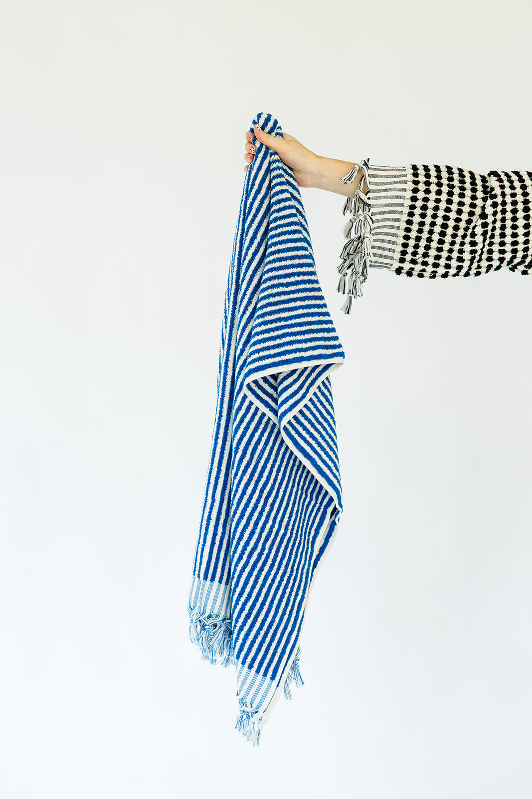 Cobalt Blue Striped Cloud Towel