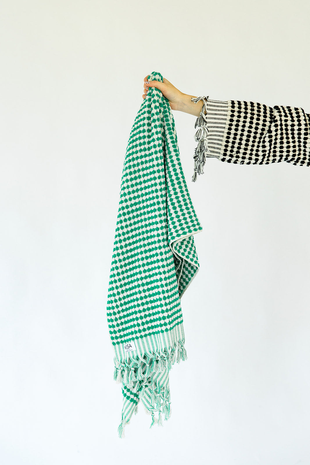 Emerald Pom Pom Cloud Towel