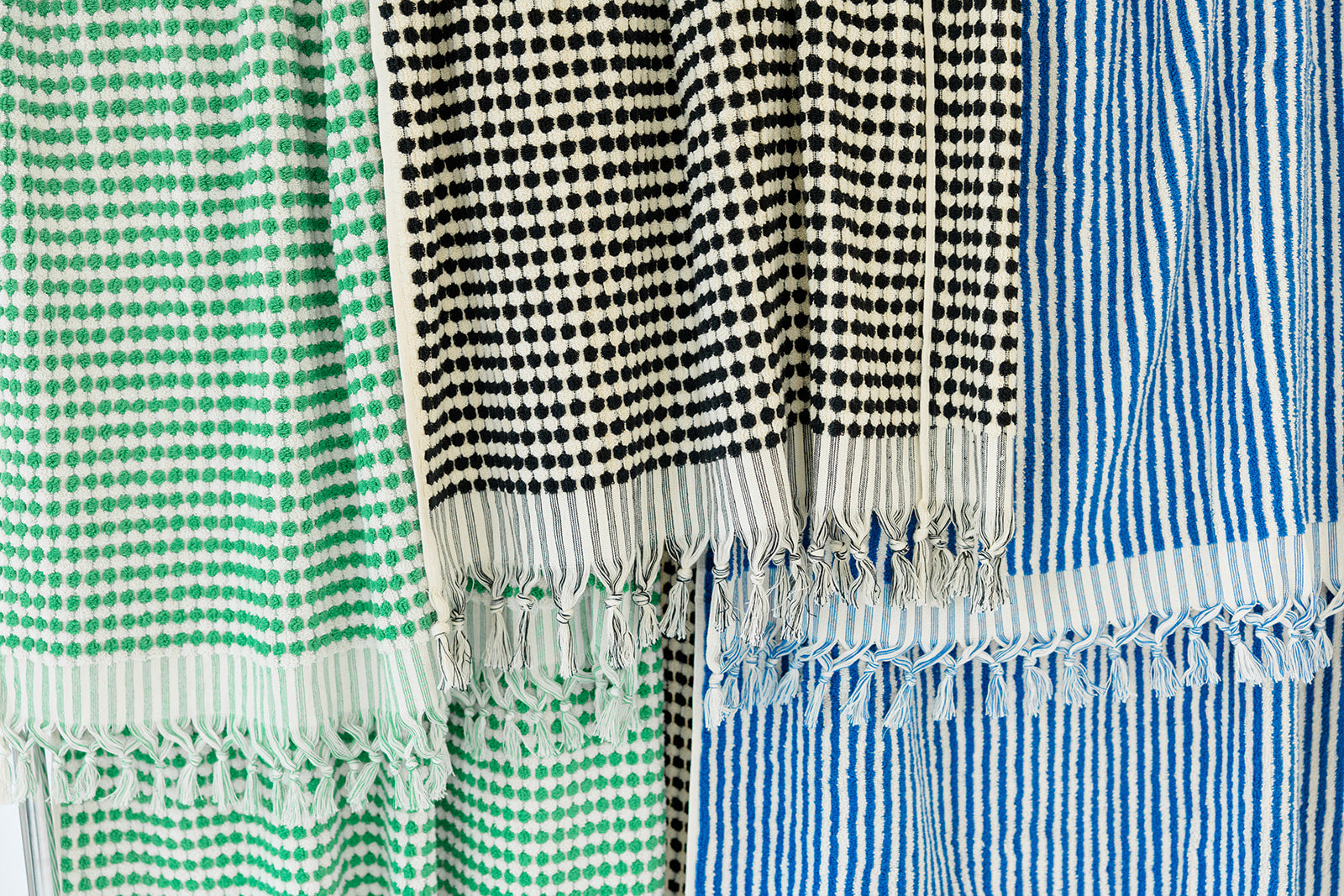 Black & White Pom Pom Cloud Towel