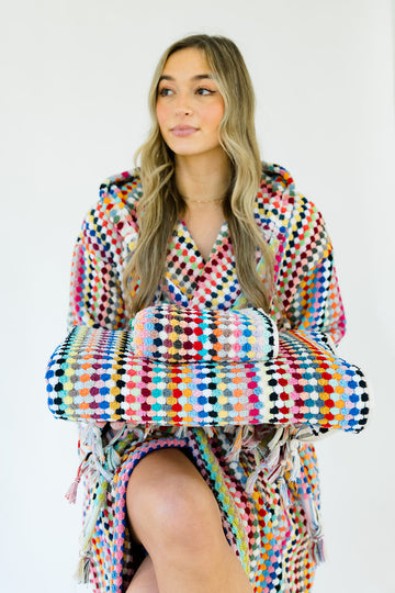 Rainbow Pom Pom Bathrobe Bundle