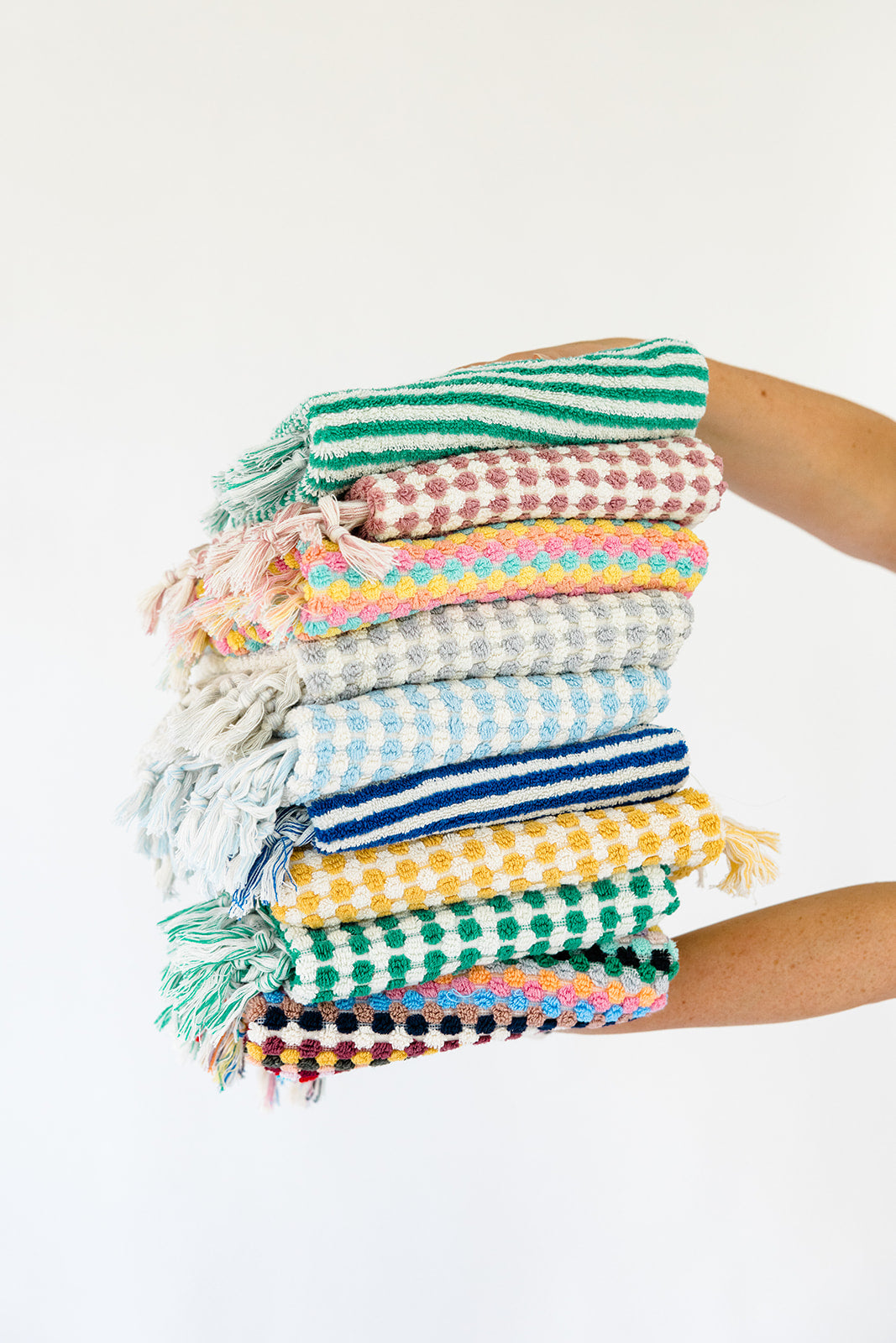 Yellow Pom Pom Hand Towel