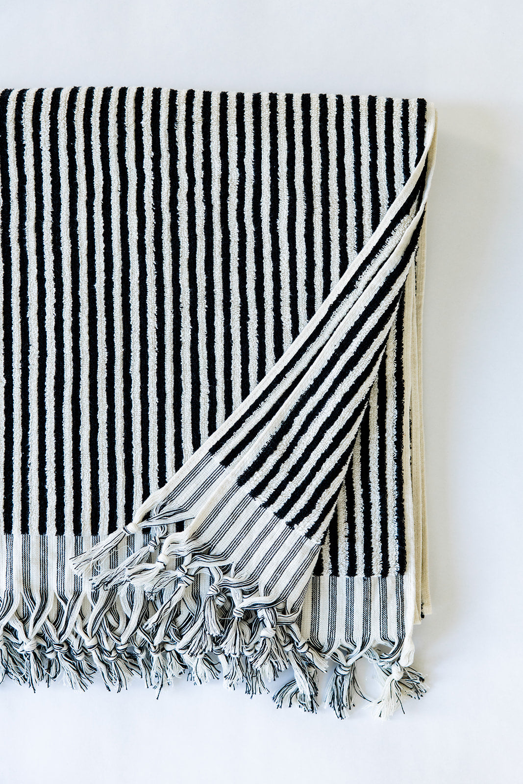 Black & White Pom Pom Bathrobe Bundle