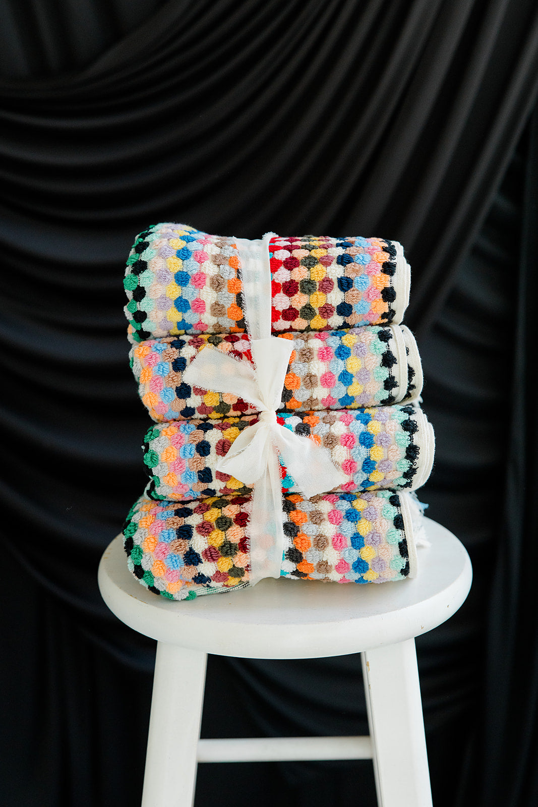 Rainbow Pom Pom Hand Towel Bundle