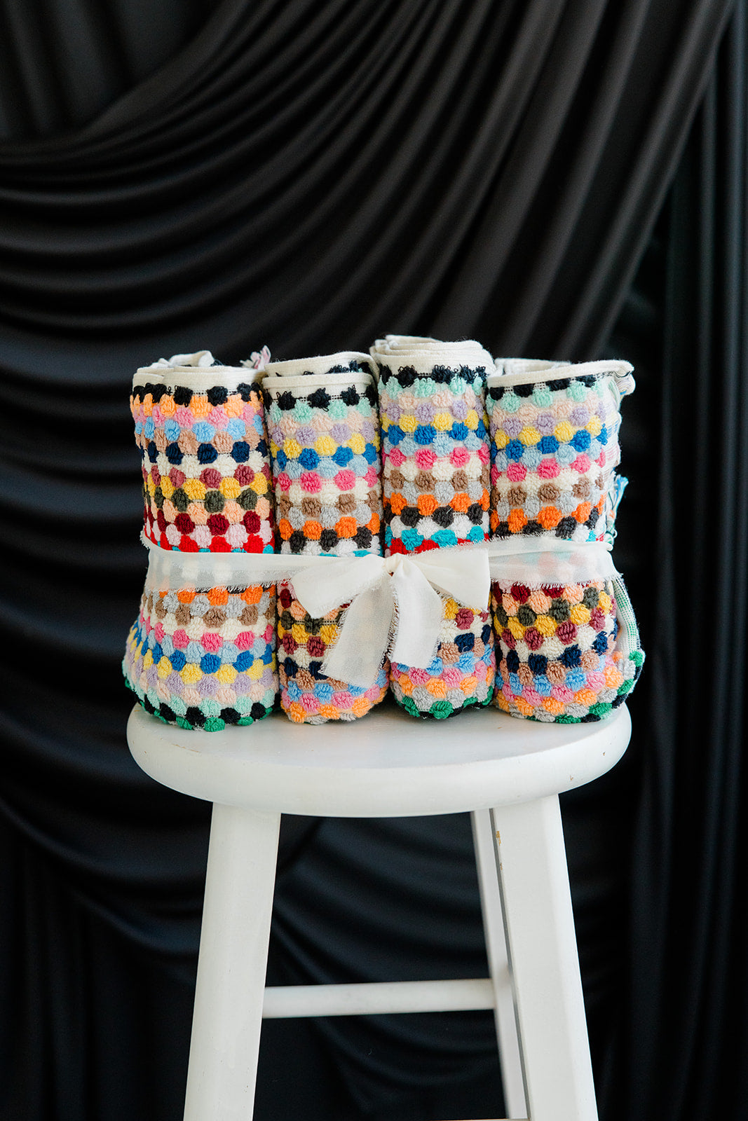 Rainbow Pom Pom Hand Towel Bundle