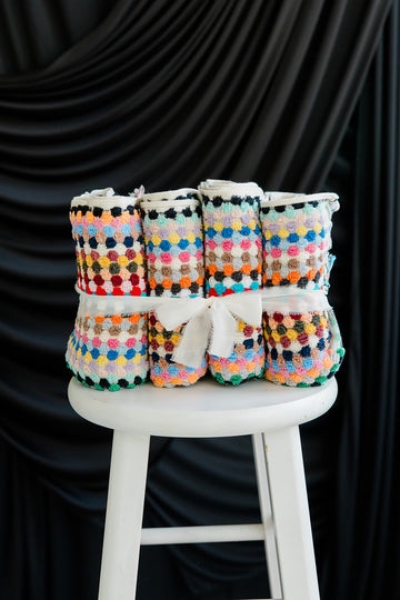 Rainbow Pom Pom Hand Towel Bundle