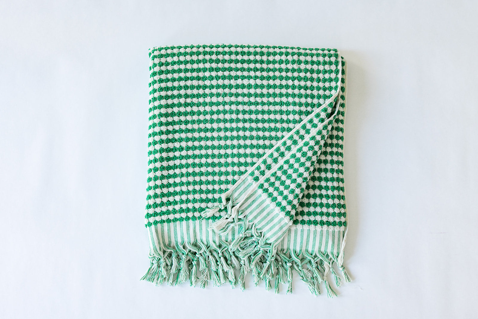 Emerald Pom Pom Cloud Towel