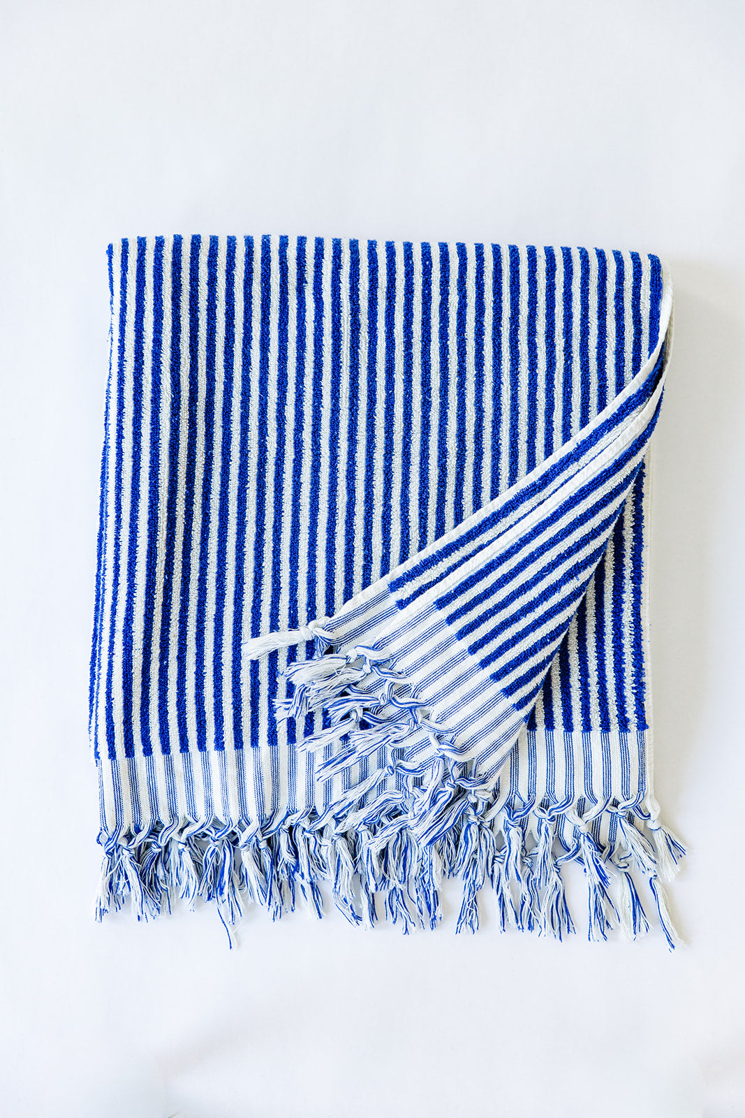 Cobalt Blue Striped Cloud Towel