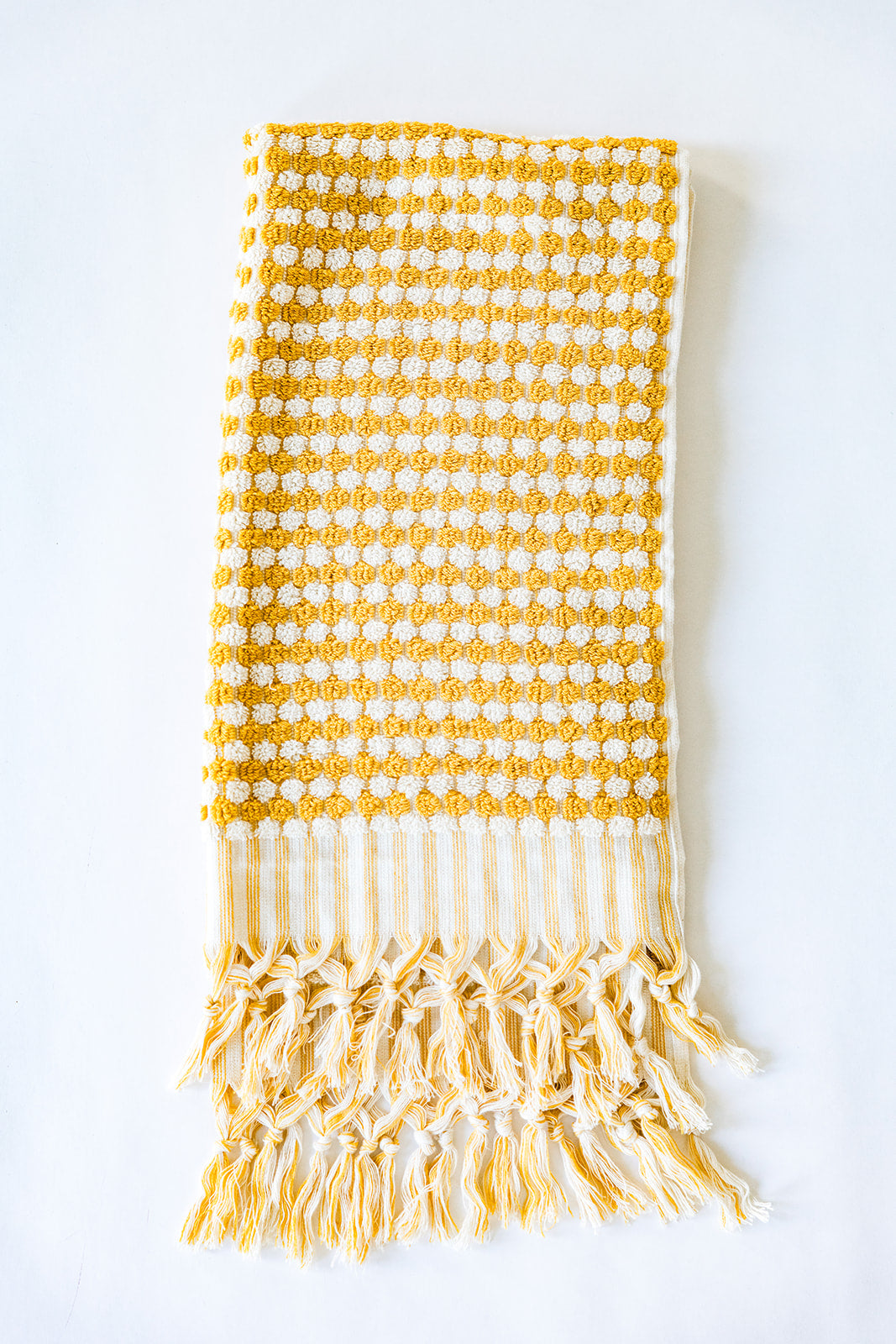 Yellow Pom Pom Hand Towel