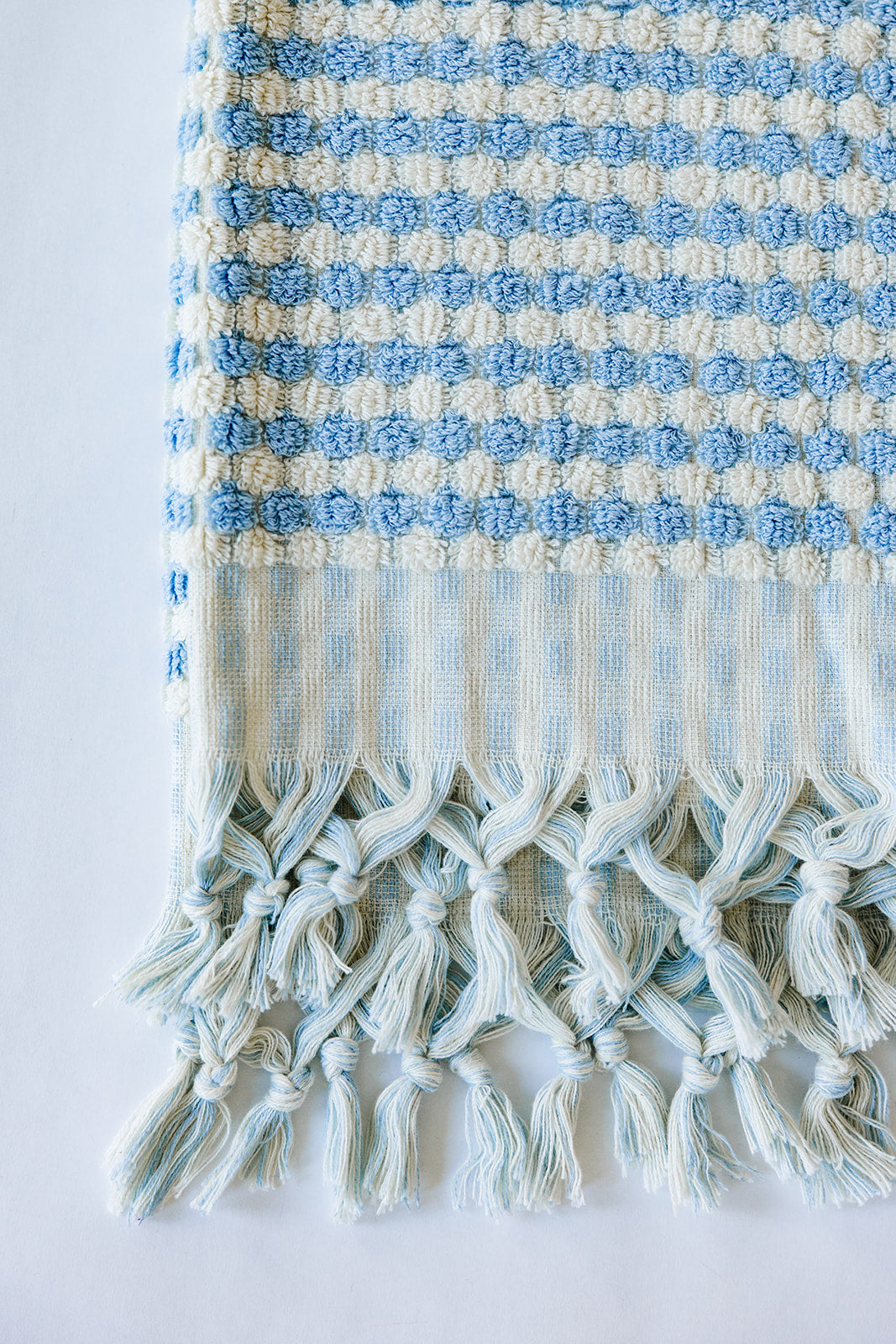 Baby Blue Pom Pom Hand Towel