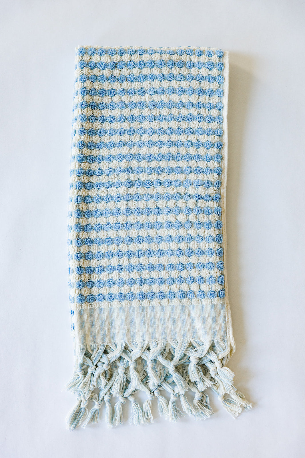 Baby Blue Pom Pom Hand Towel