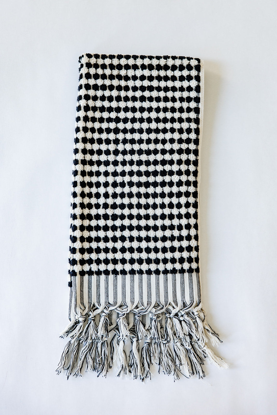 Black & White Pom Pom Bathrobe Bundle