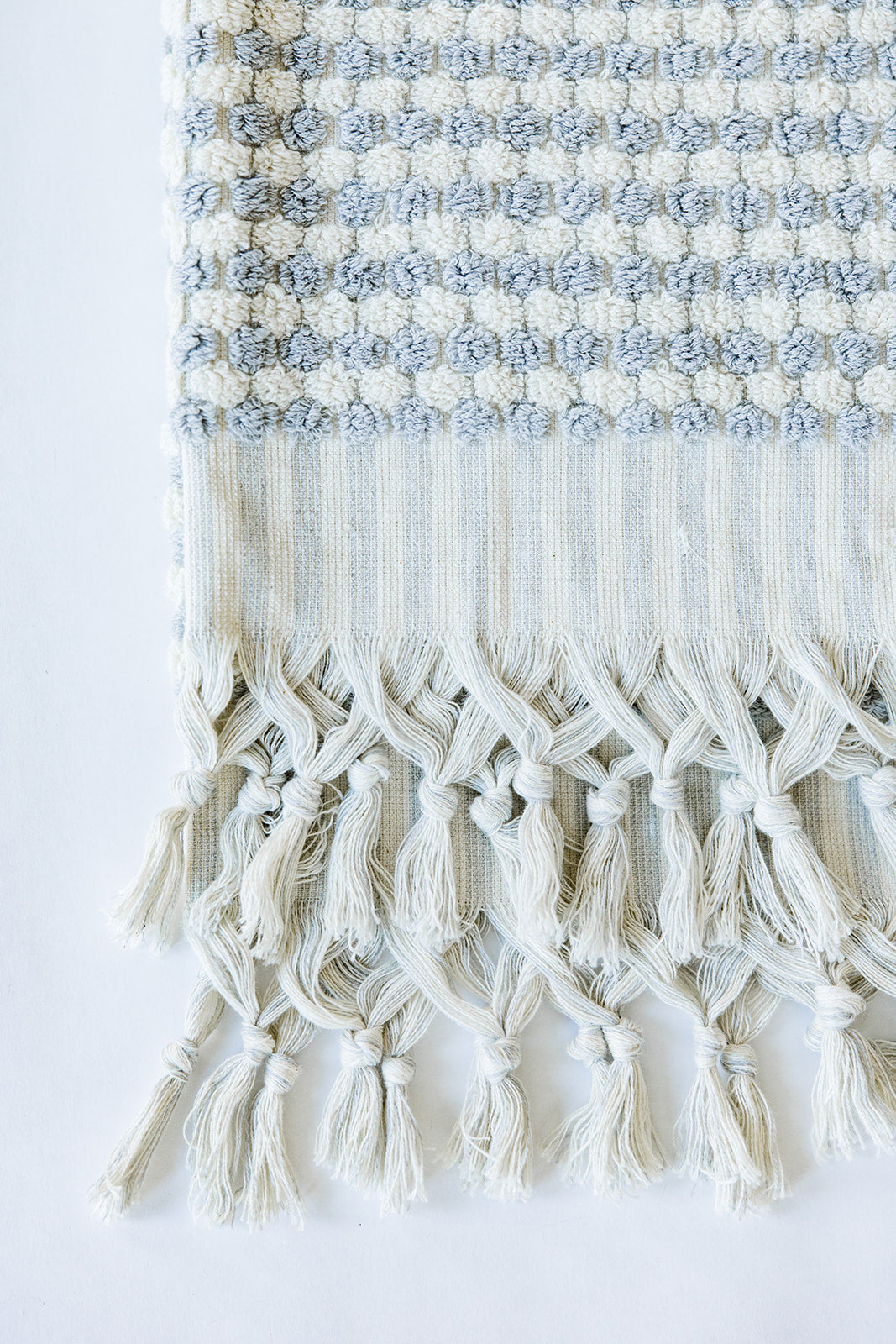 Grey Pom Pom Hand Towel