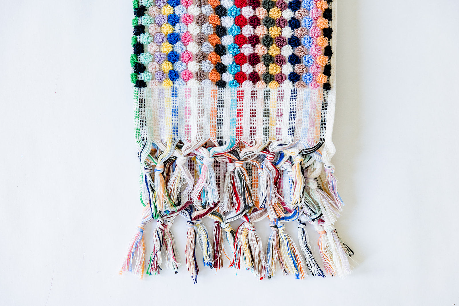 Rainbow Pom Pom Hand Towel