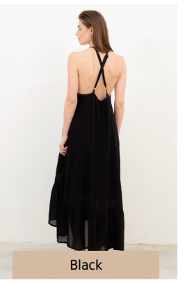Cotton Spaghetti Strap Ruffle Dress