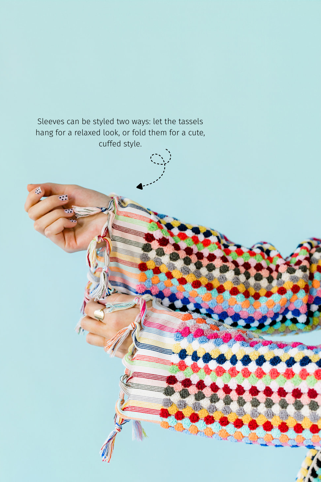 Rainbow Pom Pom Bathrobe