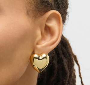 Statement Heart Stud Earrings