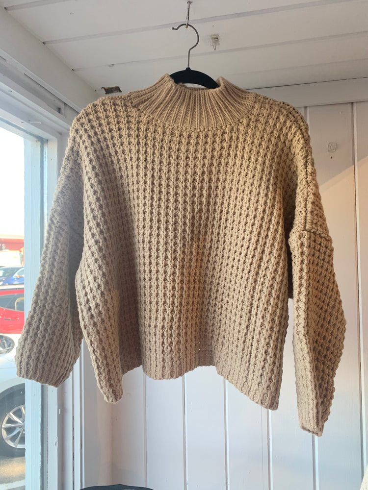 Chunky Knit Mock Neck Sweater