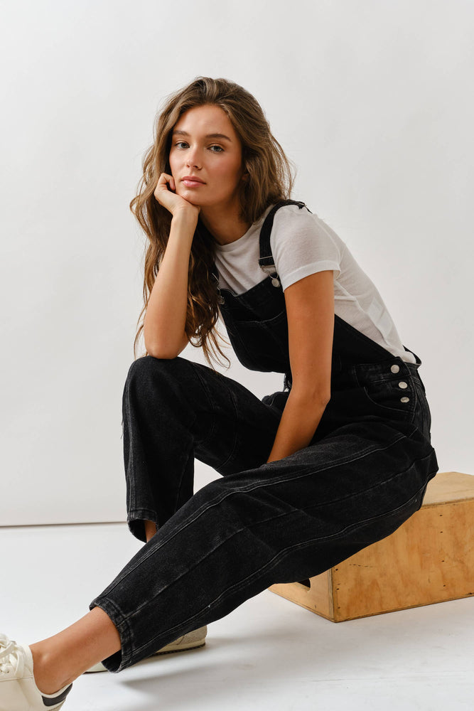 Leopard Print Denim Overalls