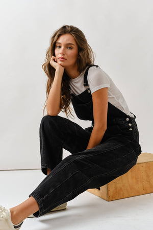 Leopard Print Denim Overalls