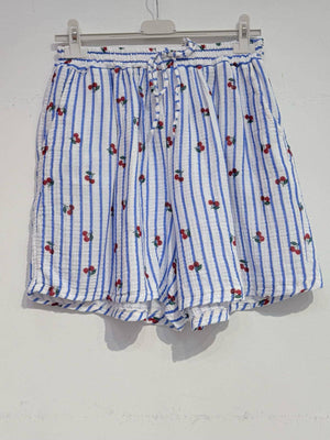 Cotton Gauze Shorts - Cherry