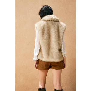 Snow Angel Faux Fur Vest - Ivory
