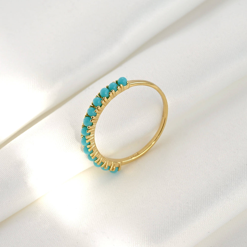 Turquoise Gemstone Ring - 925 Sterling Silver Turquoise Ring