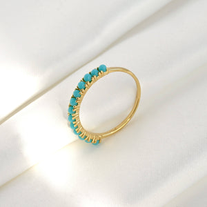 Turquoise Gemstone Ring - 925 Sterling Silver Turquoise Ring