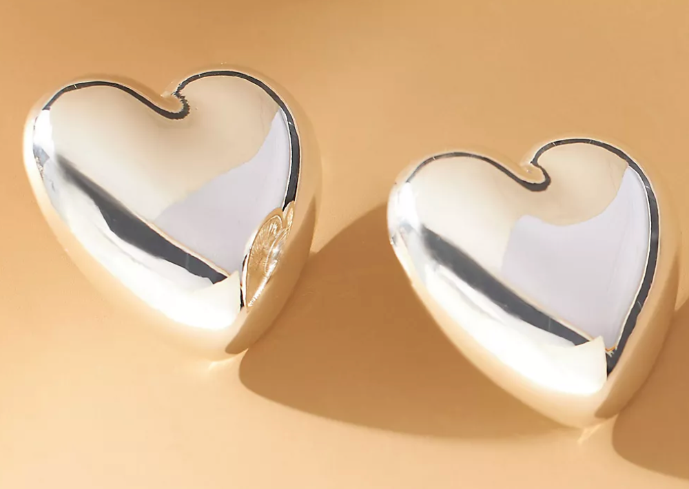 Statement Heart Stud Earrings
