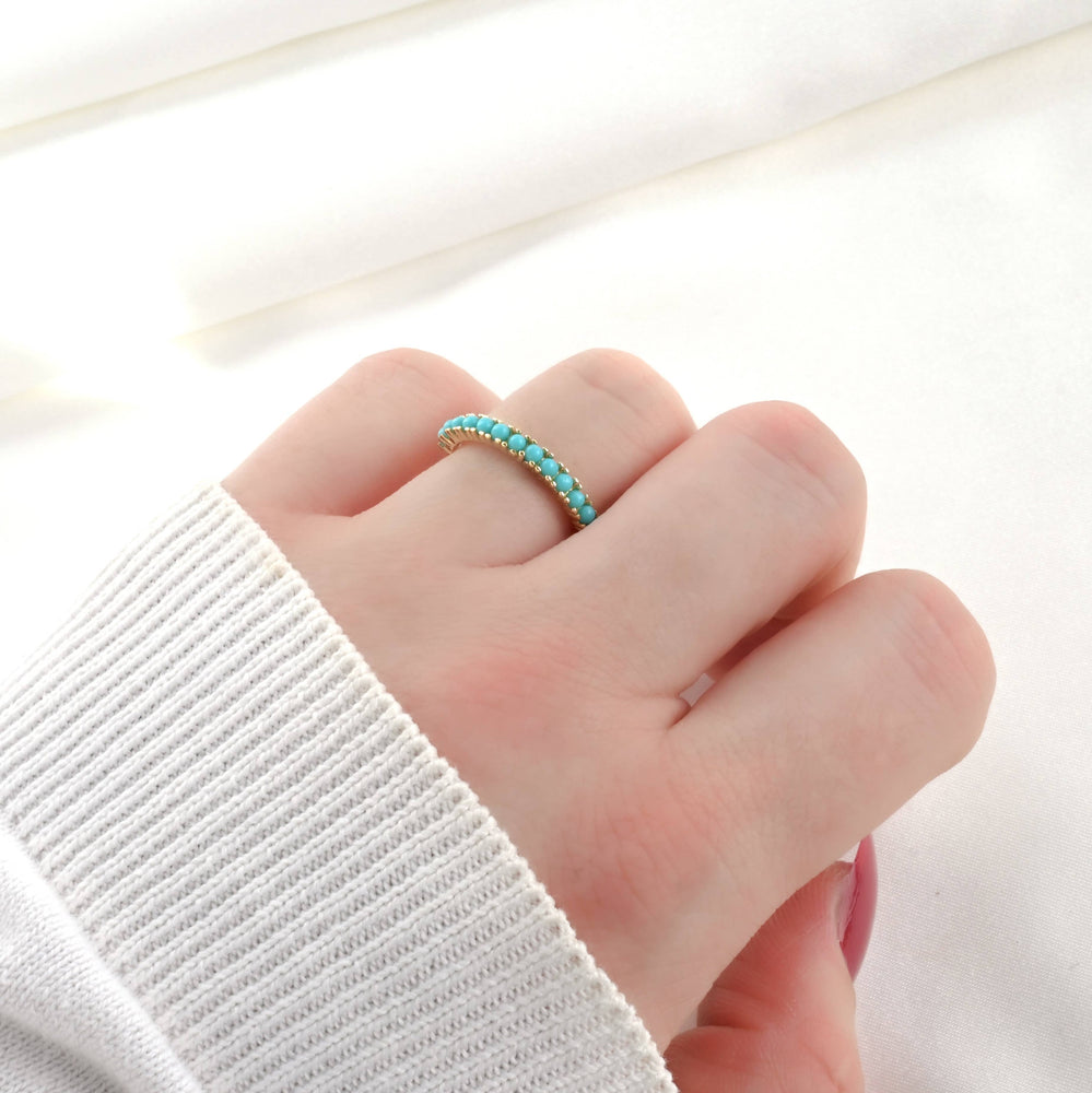 Turquoise Gemstone Ring - 925 Sterling Silver Turquoise Ring