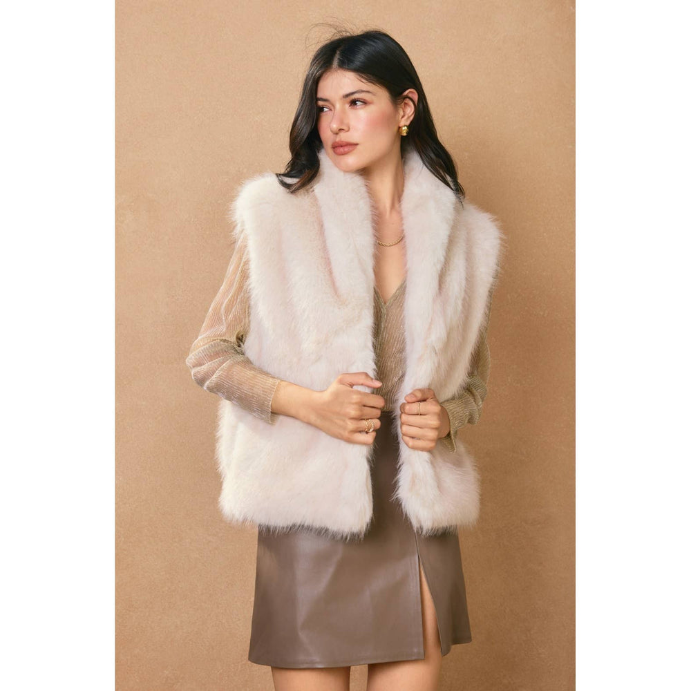 Snow Angel Faux Fur Vest - Ivory