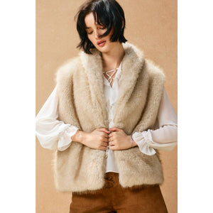 Snow Angel Faux Fur Vest - Ivory