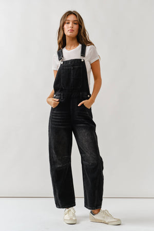 Leopard Print Denim Overalls