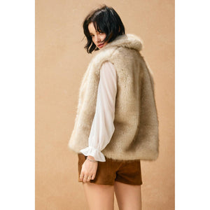 Snow Angel Faux Fur Vest - Ivory