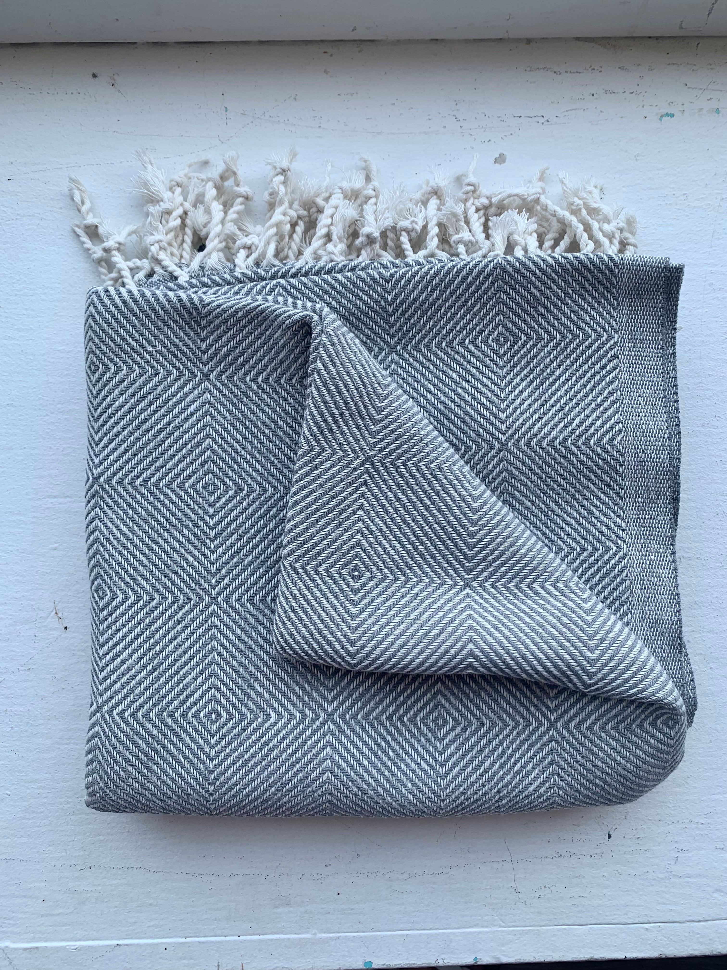 Geometric Weave Turkish Towel