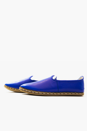 
            
                Load image into Gallery viewer, Bold Leather Slip On Shoes in Blue
            
        