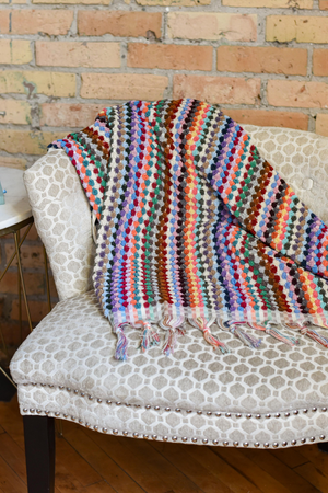 Rainbow Pom Pom Towel-Blanket