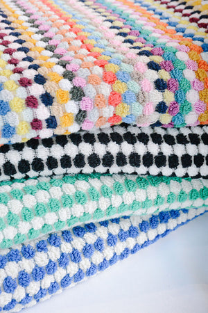 Rainbow Pom Pom Towel-Blanket