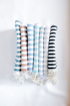 Striped Turkish Hand Towel Set