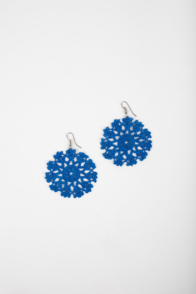 
            
                Load image into Gallery viewer, Crochet Earrings in Blueberry
            
        