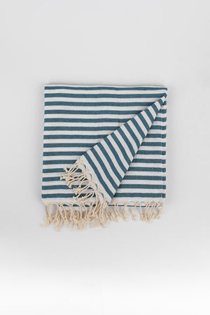 Stripe Turkish Towel in Teal