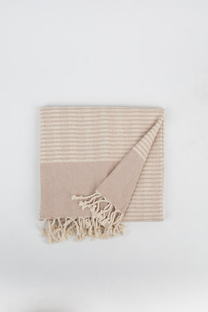 Raised Weave Turkish Towel in Walnut