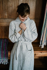 Kisa Turkish Weave Robe in Grey Speckle