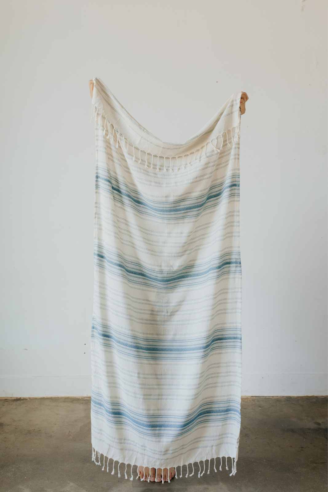 Ribbon Turkish Towel in Teal