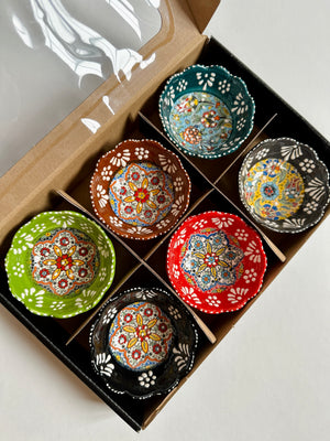 Set of six mini Turkish Ceramic Bowls (gift set)