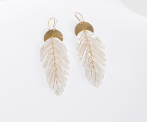 LUNA B Tropical Fern Earring