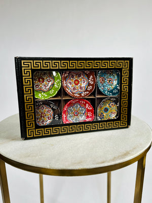 Set of six mini Turkish Ceramic Bowls (gift set)
