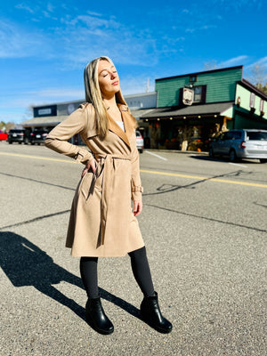 Ultra-Suede Trench Coat